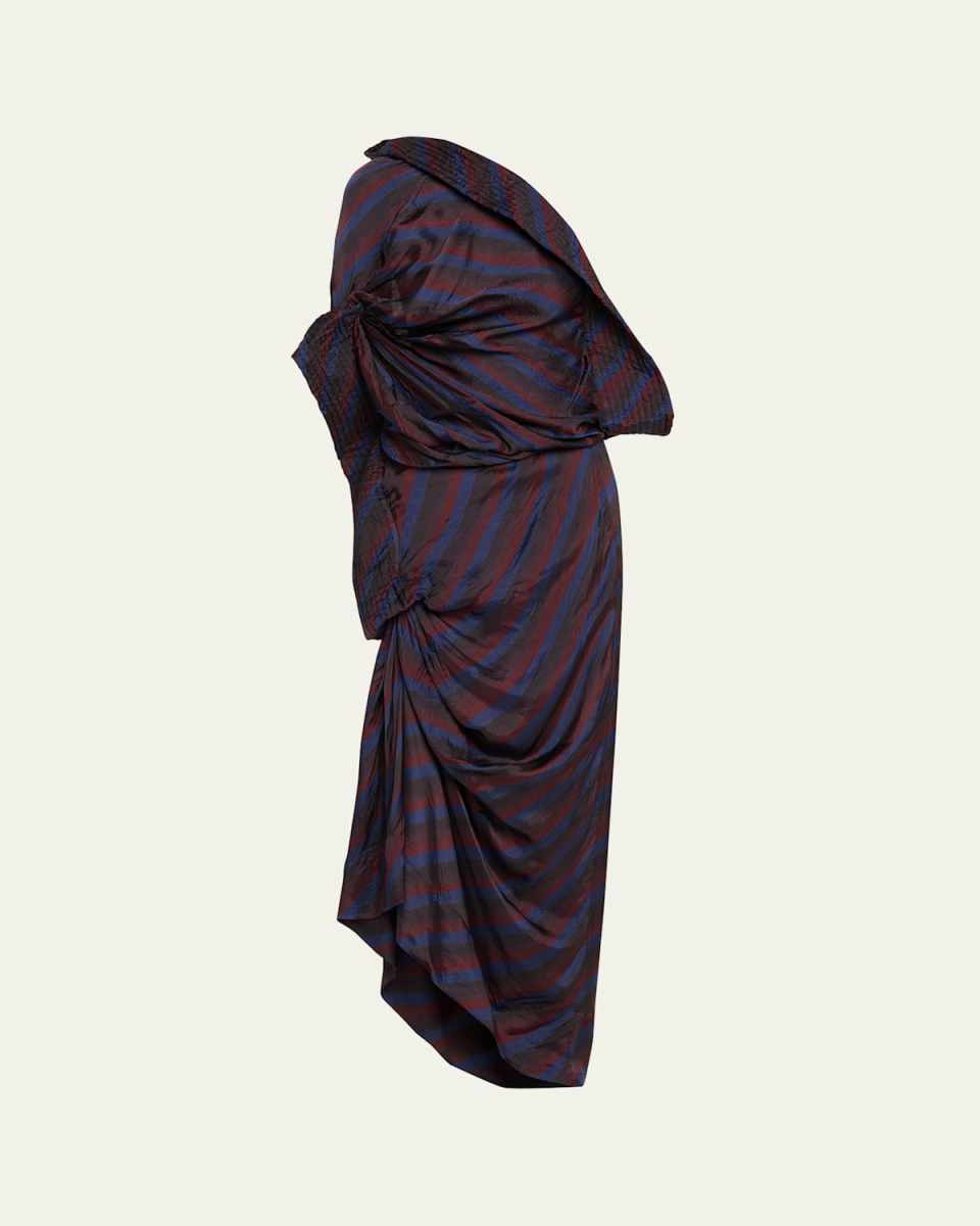 Dolla Draped Satin Halter Dress